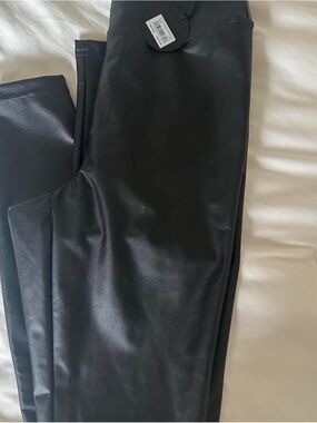 Aerie Black Faux Leather Leggings